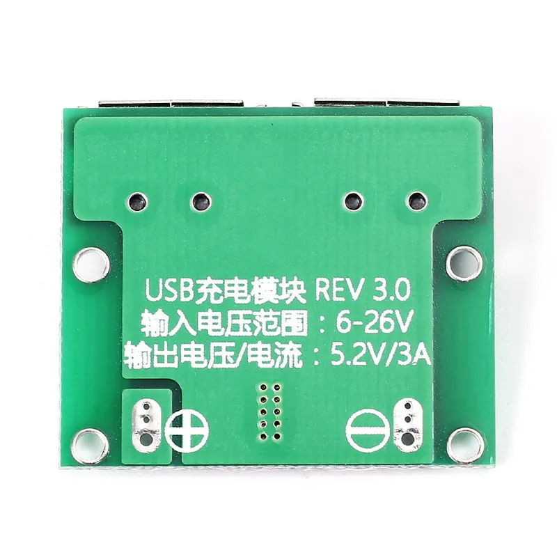 9โวลต์12โวลต์24โวลต์ถึง5โวลต์DC-DC Stepdownควบคุมแรงดันไฟฟ้าDual USBเอาท์พุทบั๊กVoltageคณะกรรมการ3Aรถชาร์จชาร์จRegulator 6-26โวลต์