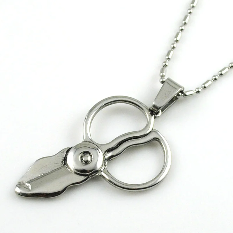 CHIMDOU Fashion Women Stainless Steel Mini Scissors Pendant Necklace For Men 2024 New Rocking Style