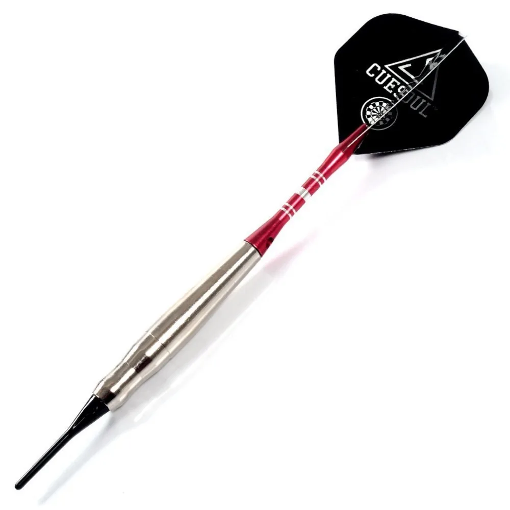 Gift !!! CUESOUL 16 Grams Soft Tip Brass Barrels Darts Set with 2 different color Aluminum Dart Shafts