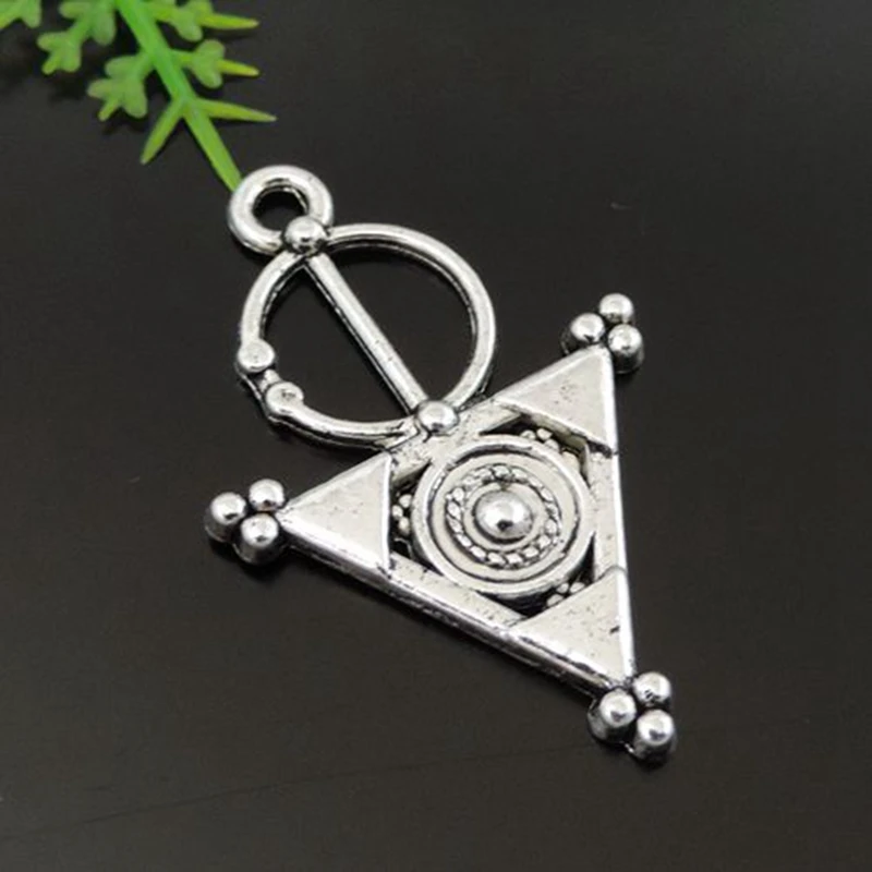 (20Pieces)Graceangie Bohemia Alloy Necklace Pendant 33*21mm Triangle Circle Jewelry Making diy Women Gift Metal Charms 39421