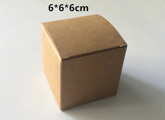 6*6*6cm Square Paper Boxes Blank DIY Candy Paper Gift Cardboard Box Brown Packaging Box 200pcs\lot Free shipping