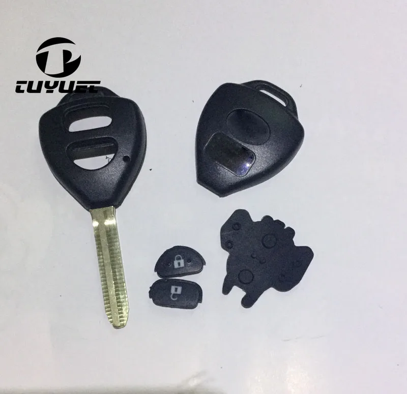 20PCS Remote Key Shell 2 Buttons for Toyota Corolla RAV4 Yaris Avensis Avalon Echo Prado FOB Keyless Blanks