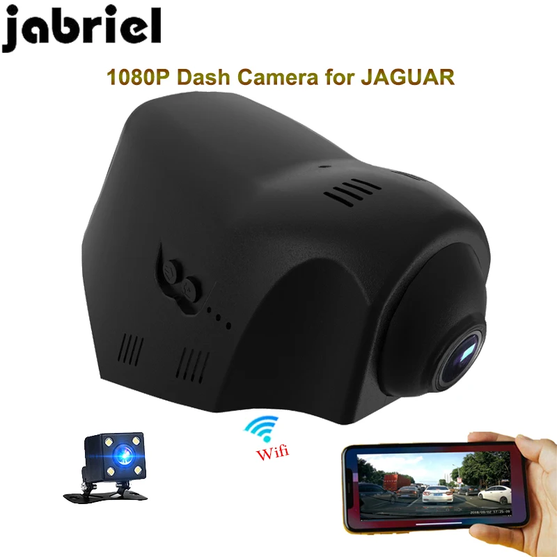 

Jabriel Wifi auto car dvr for JAGUAR 1080P auto dash cam driving Video recorder dual lens for 2015 2016 JAGUAR XE XF F_PACE