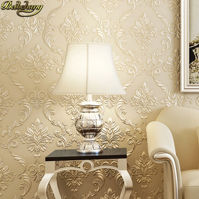 beibehang European relief wallpaper for walls 3 d luxury  Wallcovering roll Damascus wall papers home decor living room bedroom