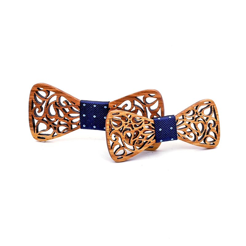 Parent-child Cute Kids Boys Wood Bow Tie Children Butterfly Type Bow ties Girl Wooden Bow ties for men Set Corbatas Para Hombre