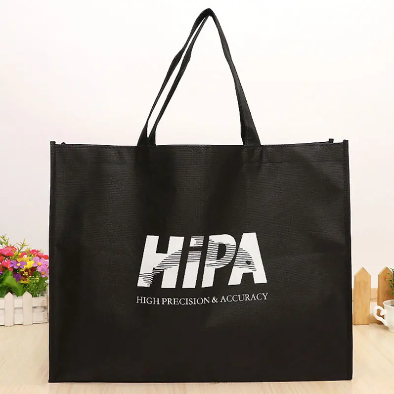 

100pcs Wholesale 35x40Hx10cm Reusable Non Woven Shopping Bags With Logo Promotional Gifts Customize Logo Eco Tote Bags