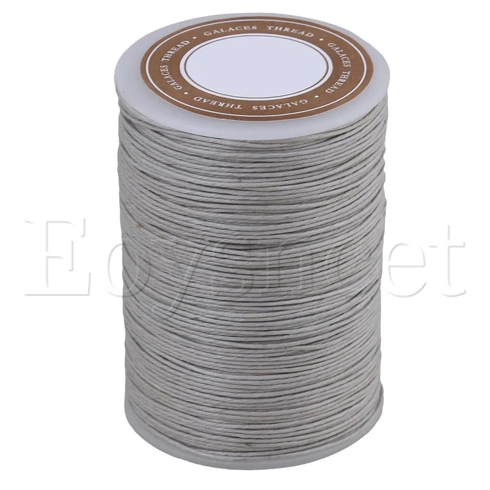 Beige 0.6mm Linen Waxed Wax Thread Cord Sewing Craft for Leather Caft Stitching