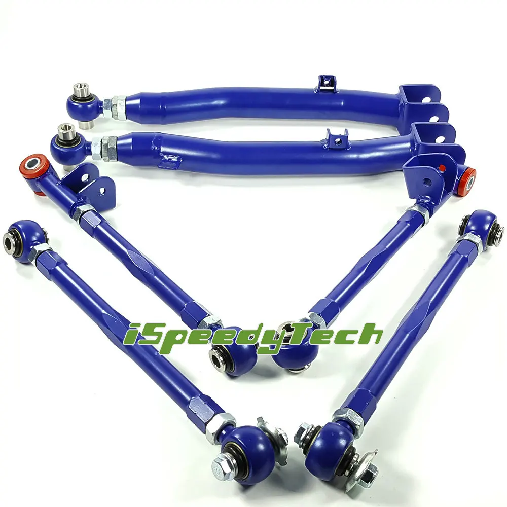 6PCS Rear Lateral Link + Trailing Arm FOR 02-07 Subaru Impreza WRX/STi GDA 2.0L/2.5L EJ20/EJ25