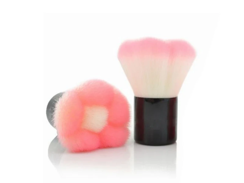 200pcs/lot  New Excellent Pink Flower Face Single Brush Kabuki Blush Brush Powder Brush Cosmetics Cheek Makeup brush