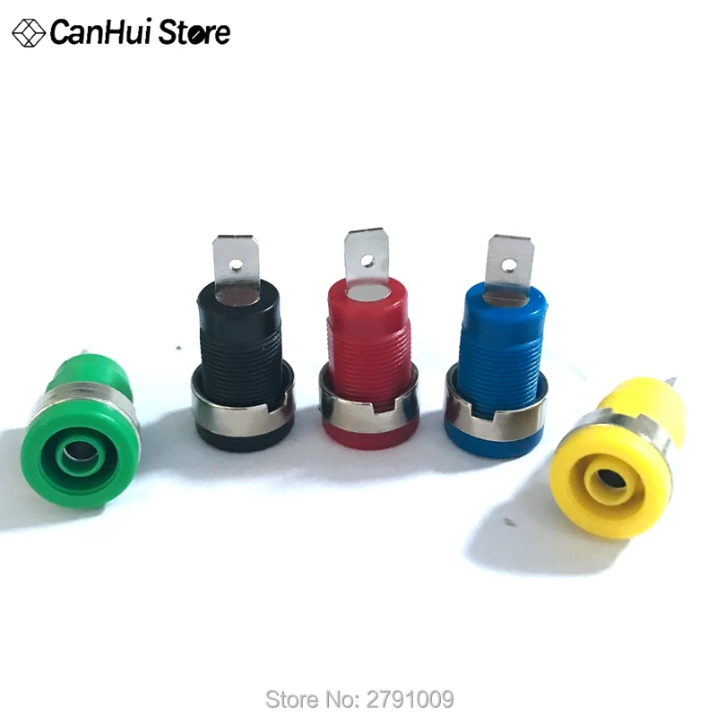 5 Pcs 4mm Banana Plugs Female Jack Socket Plug Wire Connector 5 Colors Each 1pcs Multimeter Socket Banana head Female