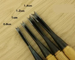 NEW 0.6-1.4cm V Type Tap Exposedness Triangle Chisel Woodworking Chisels  Woodcut Knife  FOR Carving Blank Tools