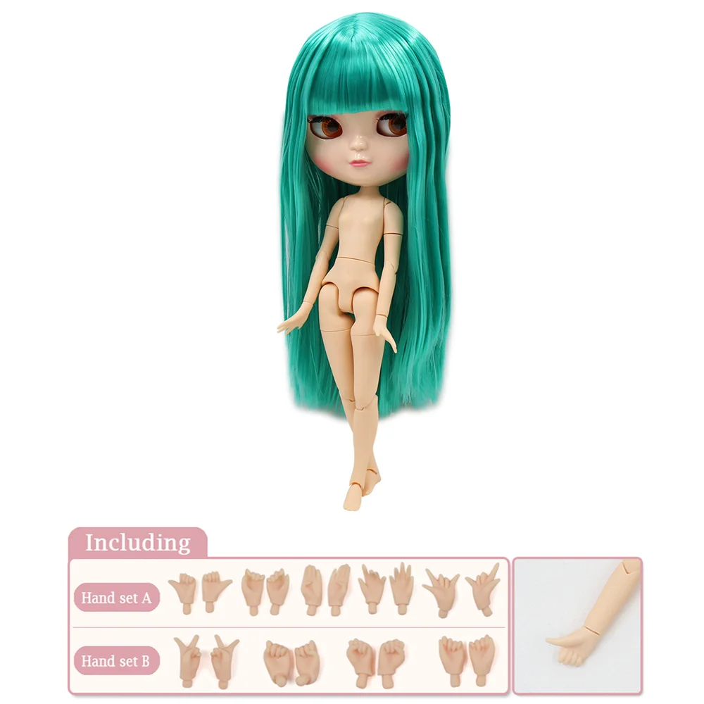 

Fortune Days ICY 1/6 dbs doll new cool soft green long straight hair joint body extra hand set AB toys doll.