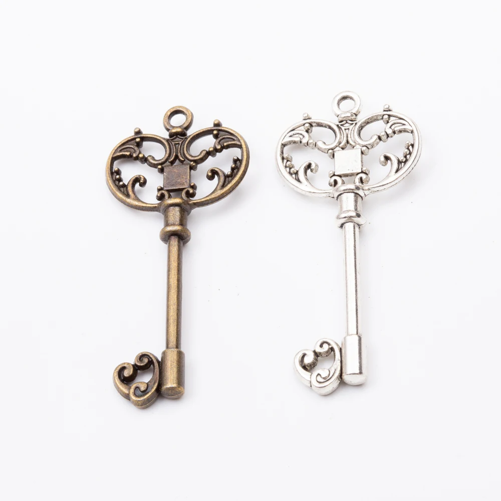 

6pcs key Vintage zinc alloy metal pendant charms for diy jewelry making 5584