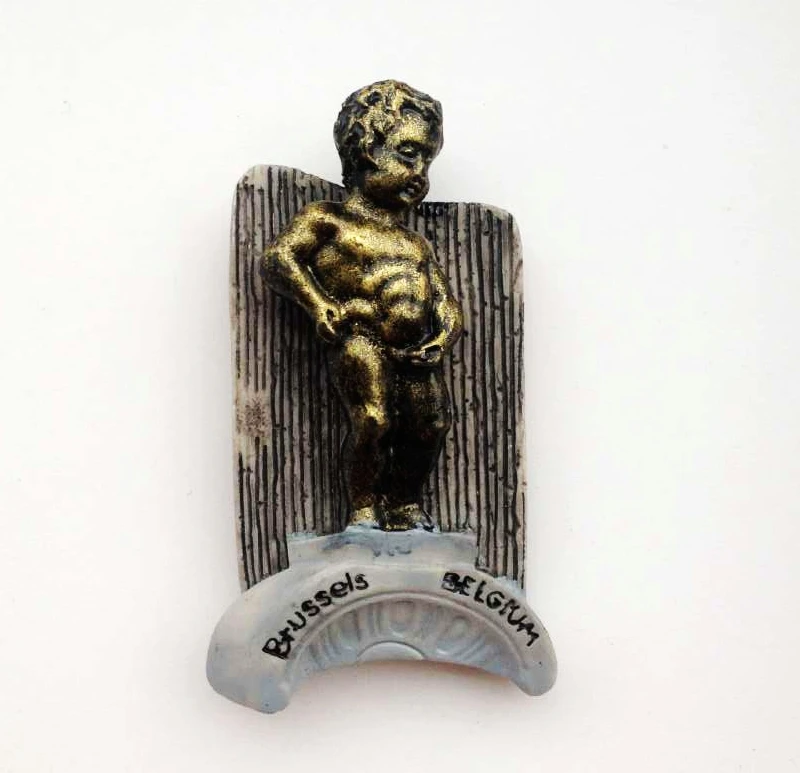 Hot sale Brussels Belgium Grand Place Manneken-Pis Statue 3D Fridge Magnet Travel Souvenir Refrigerator Magnetic Stickers