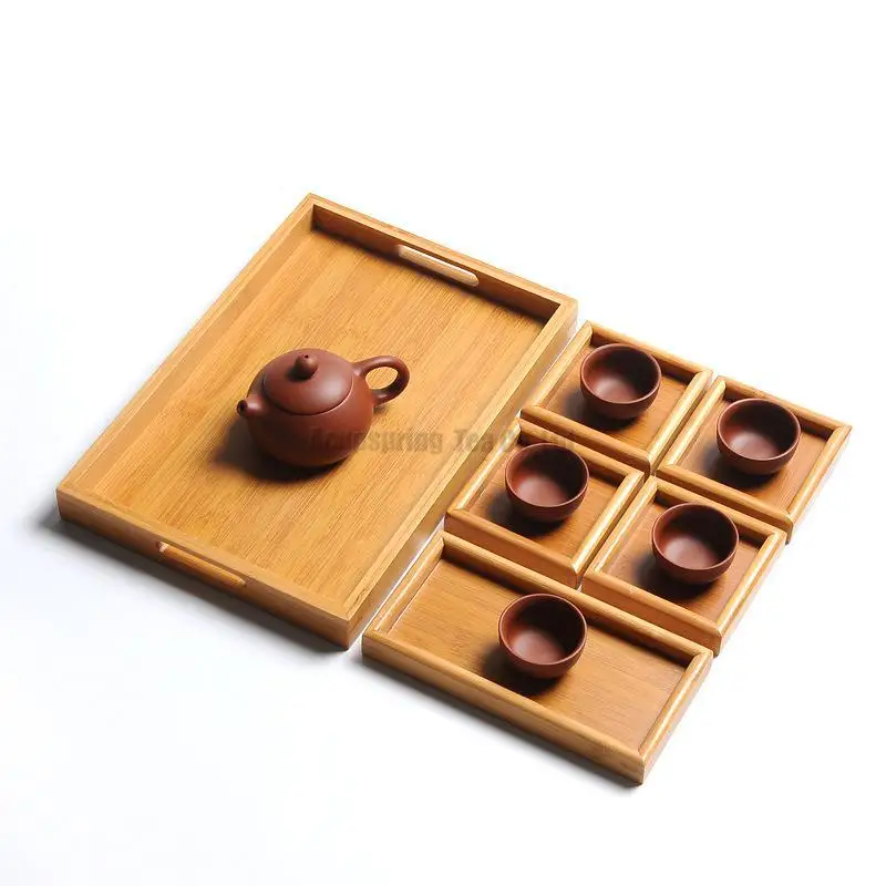 

6pcs Bamboo Tea Tray/Teable/Plate,Chinese Kungfu Tea Ceremony teaset/tool,for puerh/pu'erh/white/green/Oolong/Black/White tea