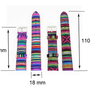 Men and women wristwatch bracelet, denim fabric, watch bracelet, 7 colors, 18mm length 12 Main Sales Different Watch - №12