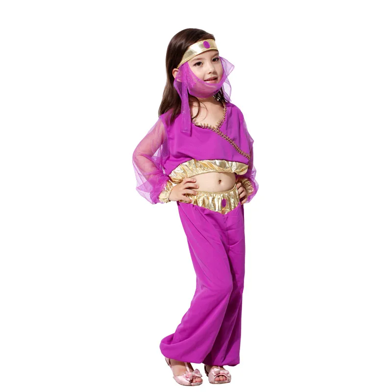 Nieuwjaar Kerstmis Carnaval Halloween Kinderen Fancy Dress Buikdans Kinderen Meisje Arabisch Kostuum Arabische Prinses Cosplay Kleding