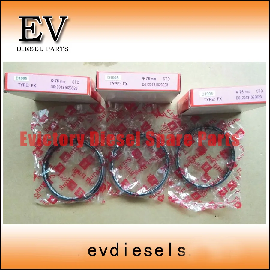 For Kubota Tractor engine repair D850 piston ring full engine gasket kit main/crankshaft bearing con rod bearing