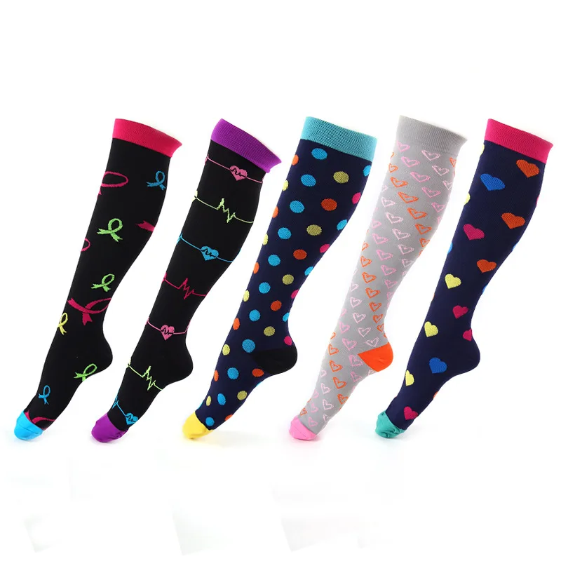 20pair/lot 2018 Europe And United States Elastic Compression Socks High Long Tube Compression Socks Different Colors