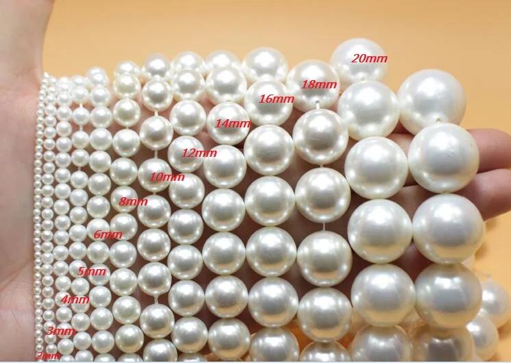 Women Jewelry 14mm 16mm 18mm white round big ball earrings natural shell pearl gold color Stud Earrings