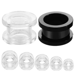 2Pcs Acrylic Ear Plugs and Tunnels Ear Gauges Clear Screw Ear Expanders Ear Stretchers Plugs and Tunnels Body Piercing Jewelry