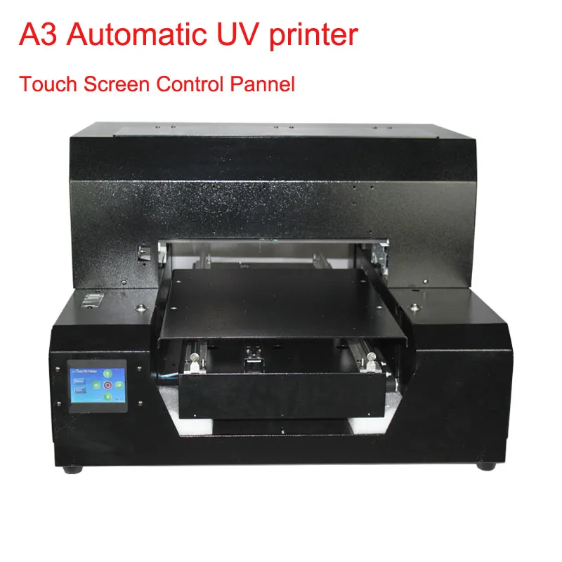 

2019 Automatic Inkjet UV A3 size flatbed Printer Height automatic adjustment UV printer for phone case , acylic, wooden etc