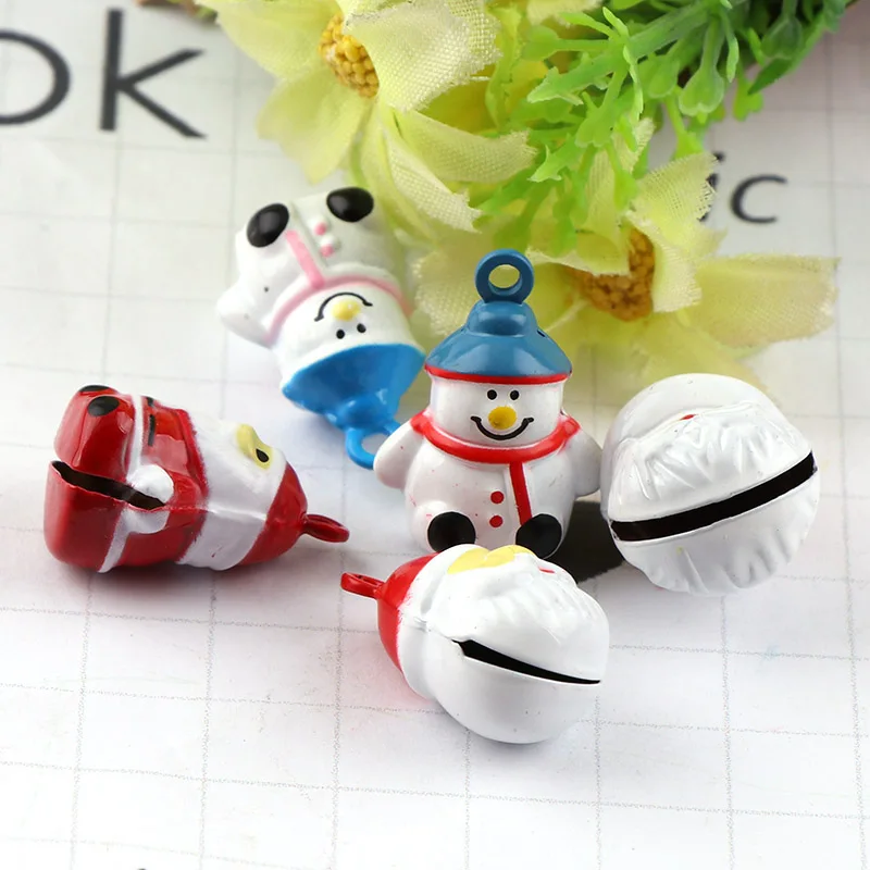 Mix 2PC Santa Claus Jingle Bells Loose Beads Festival PartyDecoration/Christmas TreeDecorations/Pet Bell/DIY Crafts Accessories