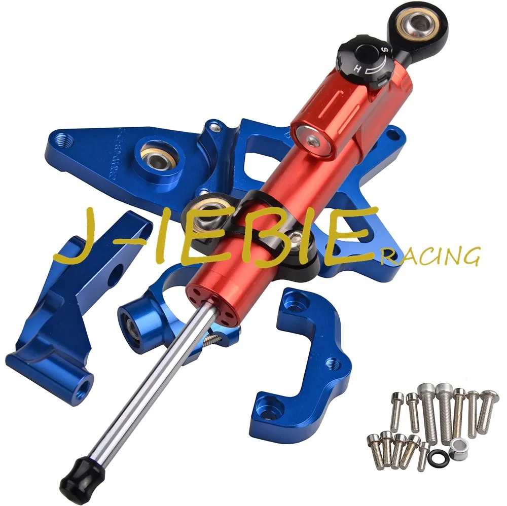 

CNC Steering Damper Stabilizer and Blue Bracket Mounting For Honda CBR1000RR CBR1000 RR 2008-2014 2009 2010 2011 2012 2013