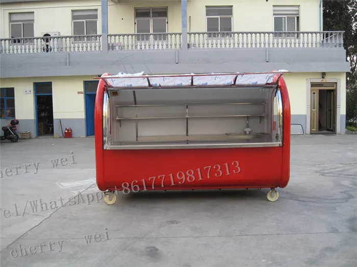 ¡Envío gratis por mar a puerto marítimo! Carrito de helados fritos, carrito de comida, remolque, furgoneta, triciclo, color personalizado, 250cm