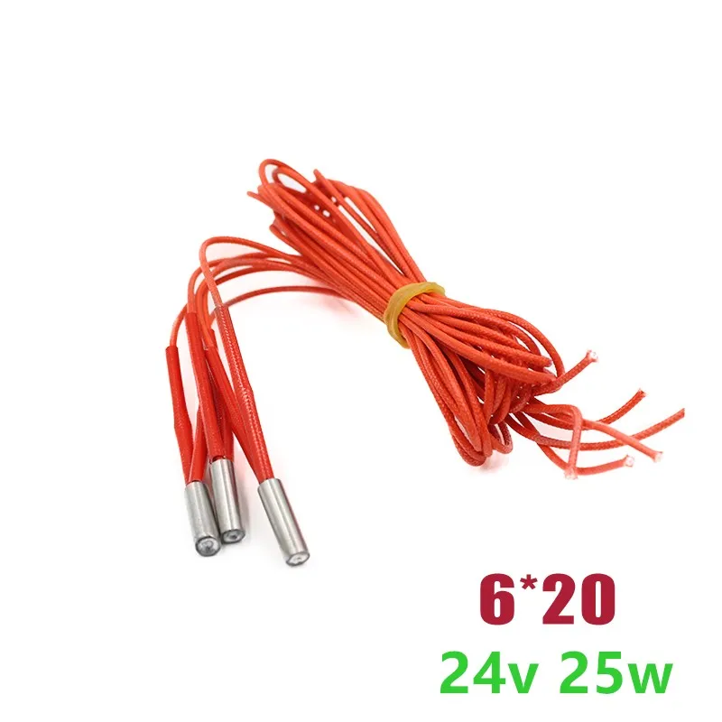 

2pcs Reprap 3D printer Heater Cartridge 24V 25W for UM2 6x20mm 1 meter long