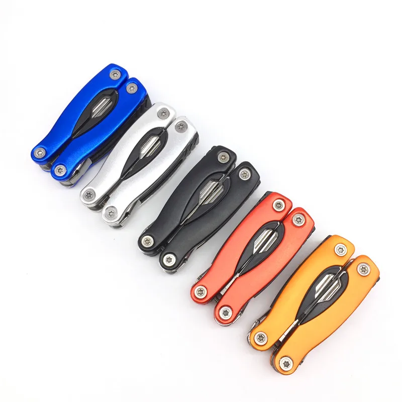 Mini Prático ao ar Livre Multitool Alicate Serrilhado Faca Mandíbula Ferramentas Manuais Mais Chave de Fenda Alicate Faca Multitool Conjunto de Sobrevivência Engrenagem