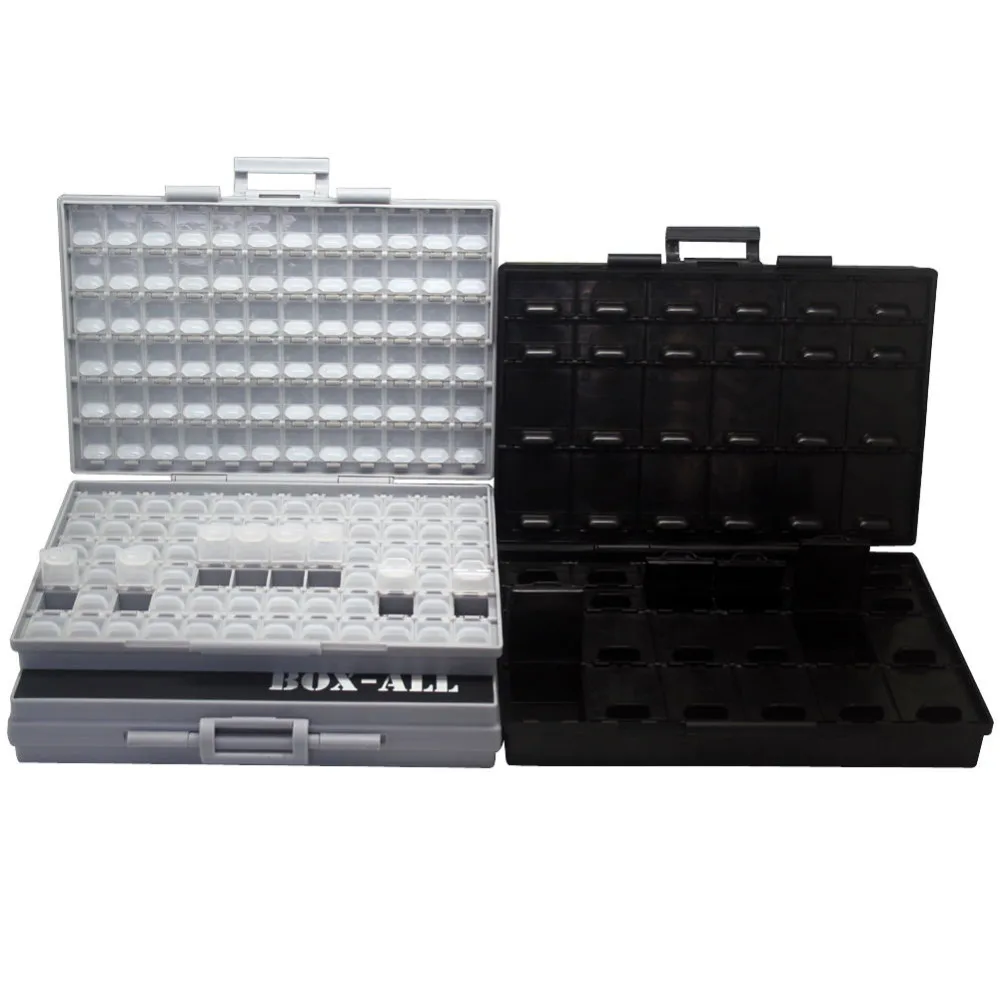 

AideTek 2BOXALL+BOXALL48AS SMT resistor capacitor SMD storage box Organizer anti-statics Transistor diode chips