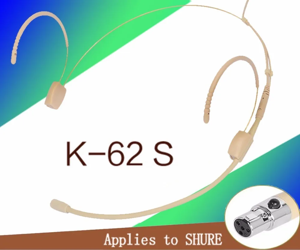 Flesh Colour Mini XLR 3 Pins 3.5mm thread TA4F 4PIN Connector Plug Headset Microphone For SHURE Wireless BodyPack Transmitter