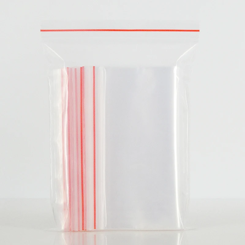 100pcs/pack Small Zip Lock Plastic Bags Reclosable Transparent Bag Vacuum Storage Bag Clear Bags Thickness