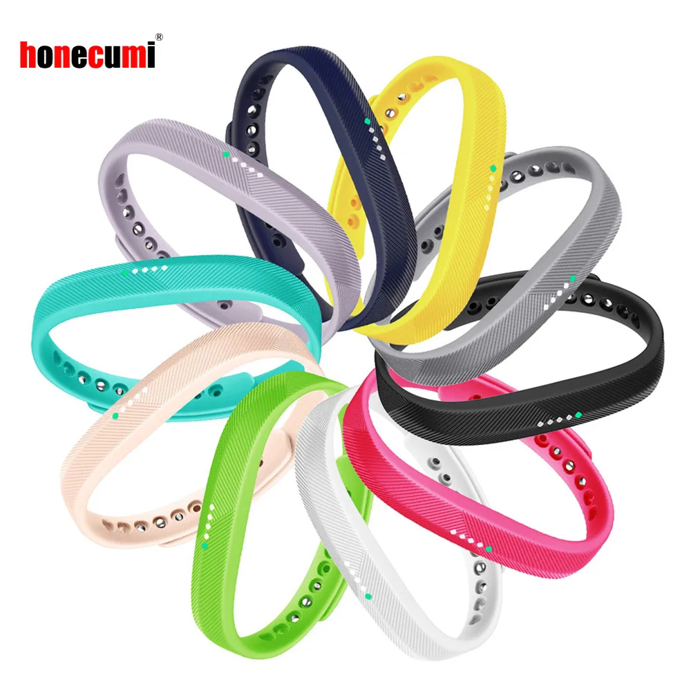 Honecumi For Fitbit Flex 2 Wristband Strap 10 Colors Fitness Tracker Band For Fitbit Flex2 Watch Bracelet Sport Accessories