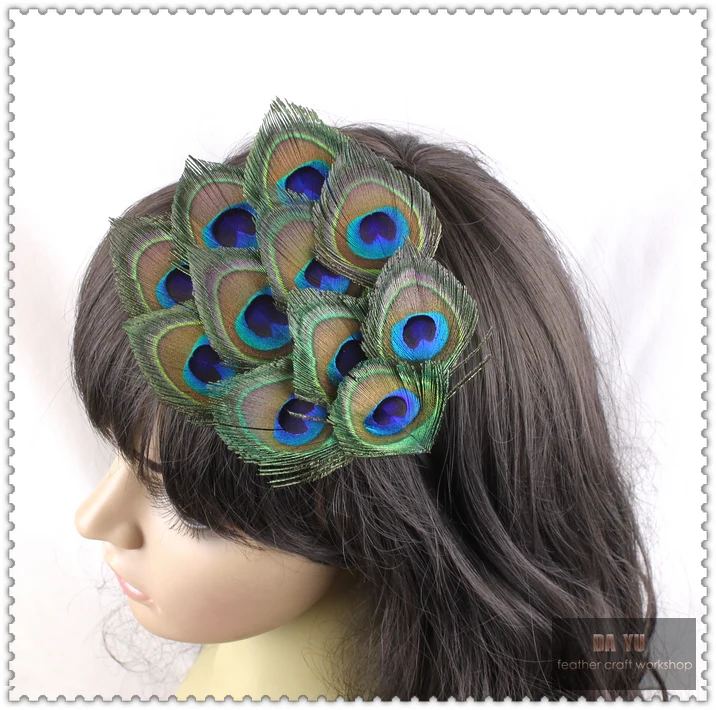 Fashion Adults Headband Peacock Feather Hairband Headwear Women Gifts Hair Accessory Christmas Party