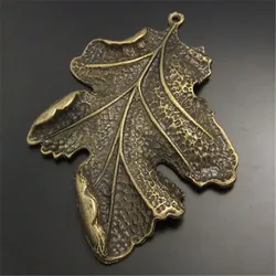 Wholesale 6pcs/pack antique bronze jewelry leaf Necklace charms Bracelet pendants Vintage Crafts Handmade Crafts Man Gifts 02380