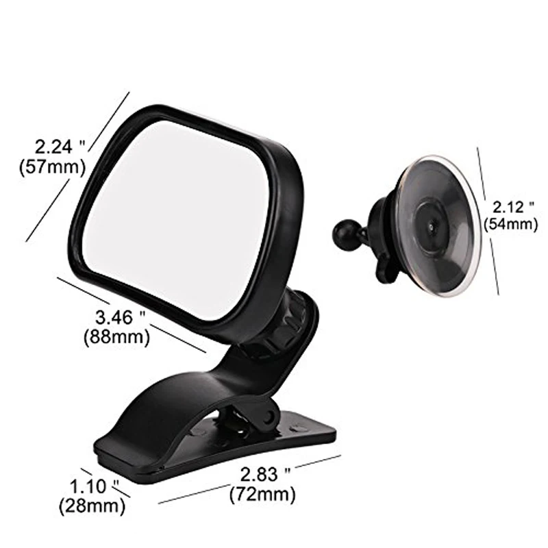 2 in 1 Mini Safety Car Back Seat Baby Mirror Adjustable Baby Rear Convex Mirror Car Baby Kids Monitor Car styling