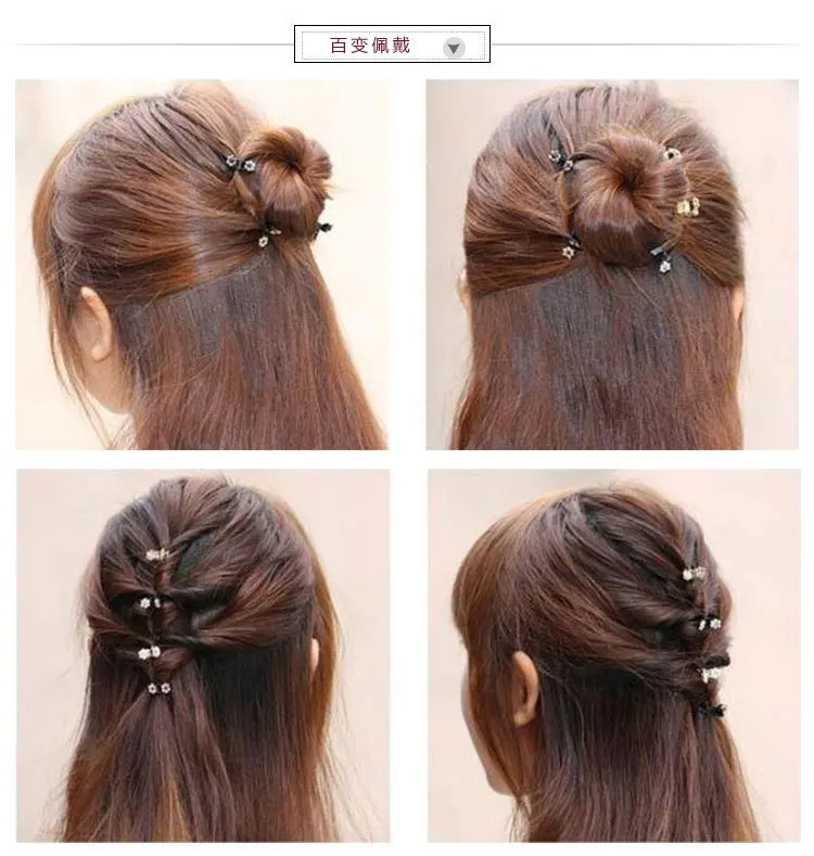 10 PCS New Baby Mini Plum Crystal Hair Claws Hairpins Girls Hair Accessories Children Hair Clips Kids Headwear Princess Barrette image 4