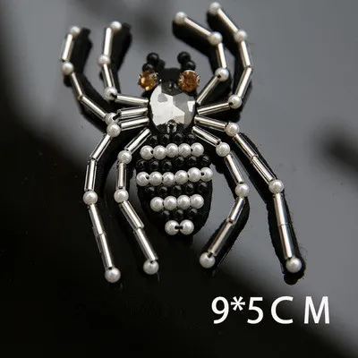 Manuale nail bead paillettes patch stick insetto libellula spider applique zona del ricamo abbigliamento decorazione ape patch