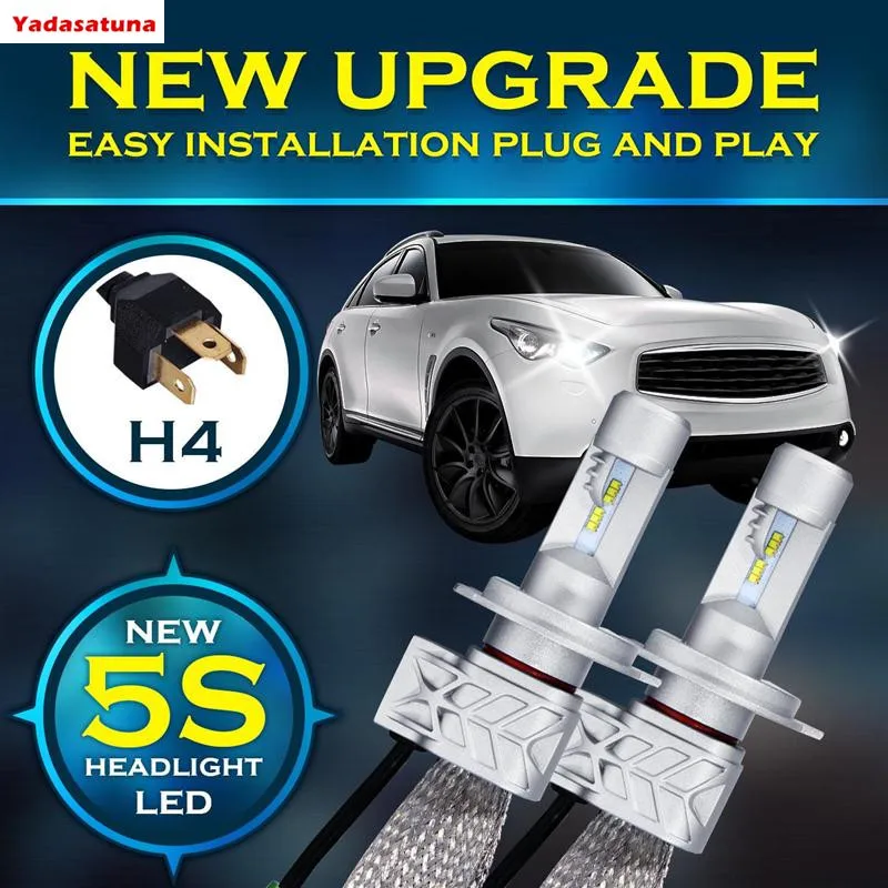 

Long Life!80w H4 Hi/Lo LED Headlight Kit Bulbs LumiledChip 8000lm HB2 9003 High Low Car Auto LED Driving DRL Conversion Kit