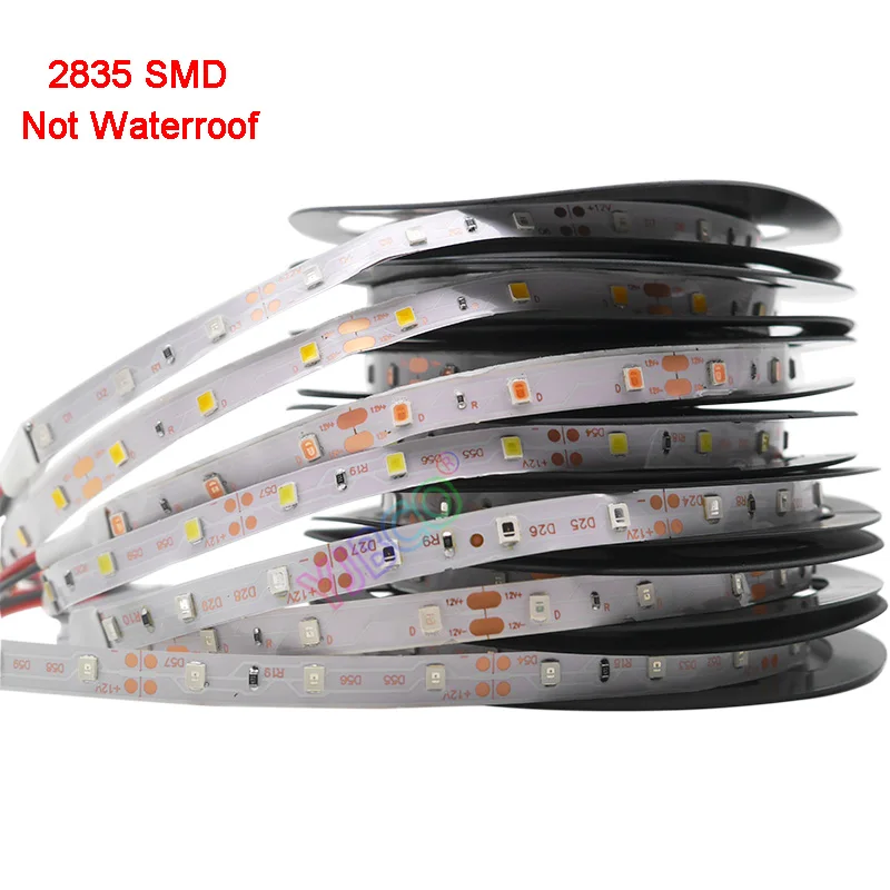 5m 2835 5050 Led Strip light tape 60led/m RGB/White/Warm white/Red/Green/Blue/Yellow  Led Strip Tape Lamp Diode Flexible DC12V