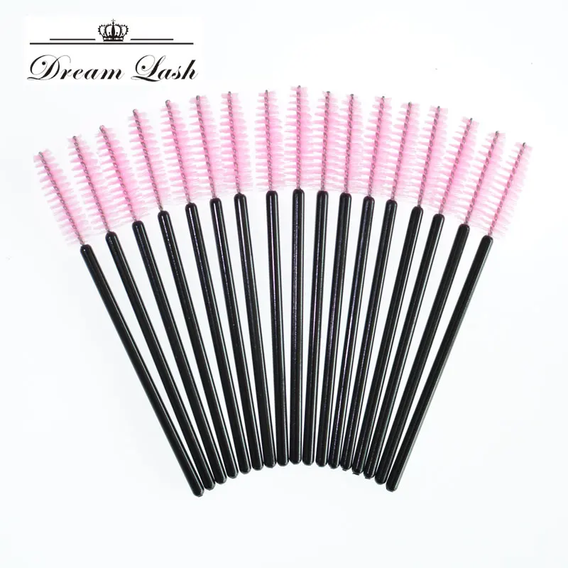 Baguettes de Mascara pour extensions de cils, pinceaux colorés, jetables, Mini brosse, bobines, outil de maquillage