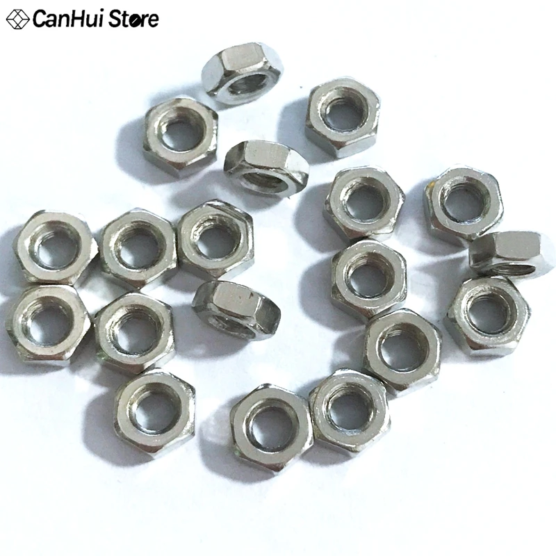 100pcs/lot M3 Screw Nut Hex Nuts Hexagonal 3mm For Coupler Motor Mount Servo Bracket Robot Car Chassis M3 Nut the pillars Suppor