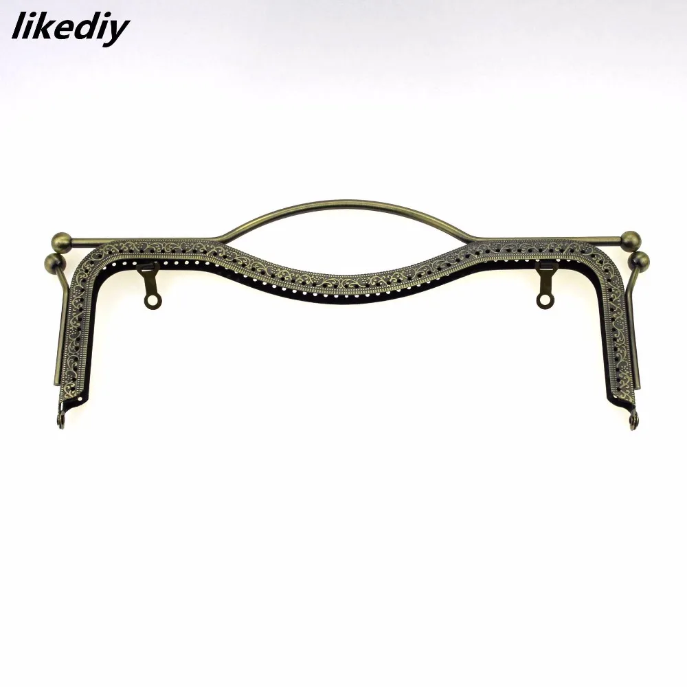 4 Pcs/Lot 27 CM Bronze Silver Gold Black Lips Metal Purse Frame Kiss Clasp Embossing Handle Sewing Bag Part