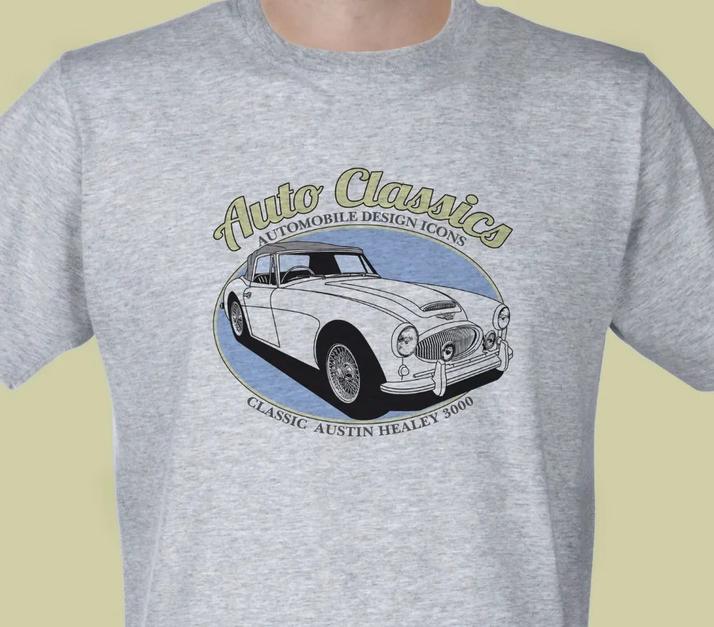 Brand Men fashion Summer Listing Fashion Auto Classics - Classic Austin Healey 3000 Inspired Men Cool Tees Tops T shirt