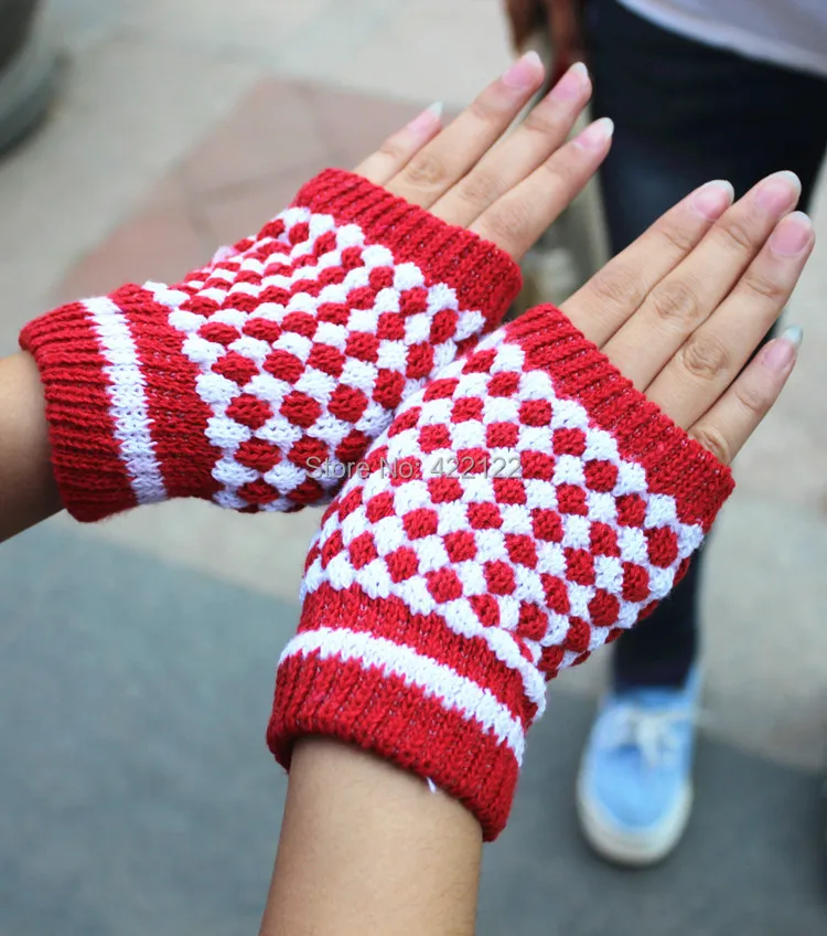 Gift,Fashion high quality autumn winter outdoor warm women touch  knited gloves half / full finger mitten 2pair=4pcs GW46