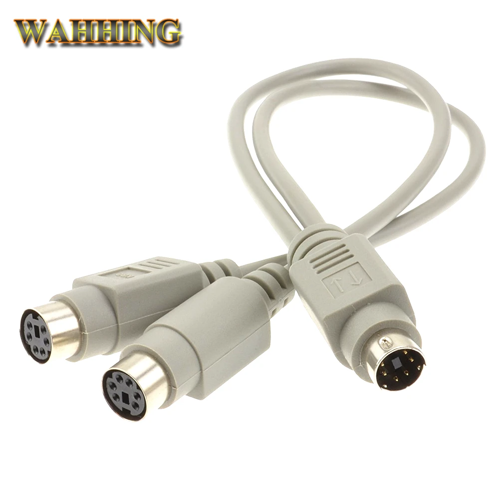 

Motherboard PS2 PS/2 Splitter Adapter Cable 6Pin Mini Din Male to 2 Female for Mouse Keyboard Card Reader Laser Scanner HY1155