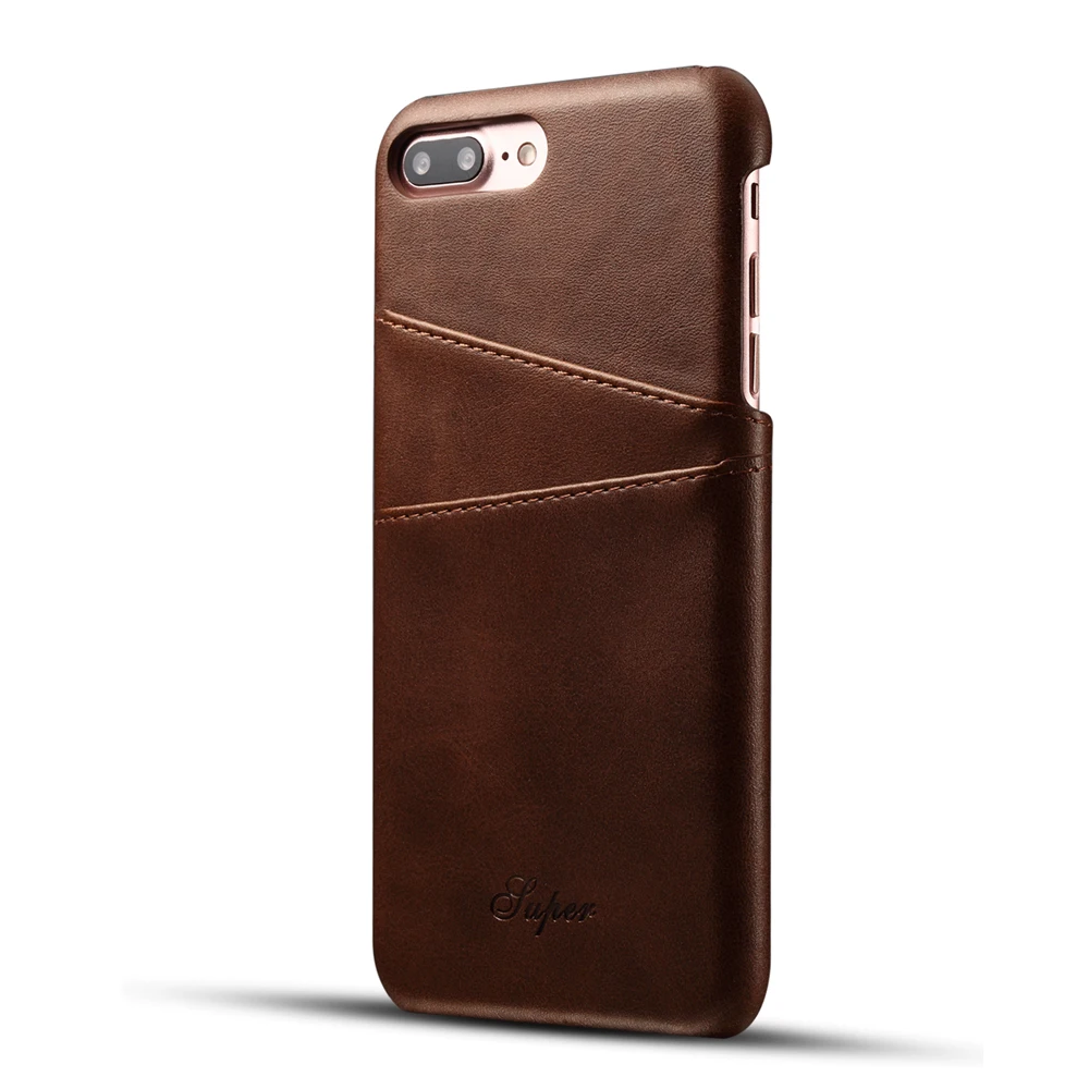 Новинка, роскошный кожаный чехол для iPhone 8/8Plus, чехол для Apple iPhone 7/7Plus, задняя крышка, модный держатель для карт, оболочка для телефона