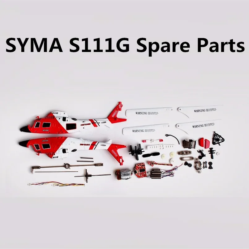 

Syma S111G S111 Main Gear Set Motor A B Props Tail Blades Flybar Buckles Blade Grip Air Sport For R/C Helicopter Rc Spare Parts